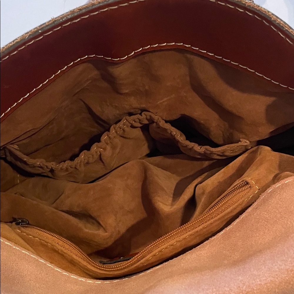 Patricia Nash Chic Brown Leather shoulder Satchel - Picture 14 of 16